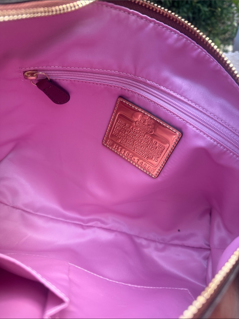 🤎14304 Madison Hailey Walnut Leather Satchel Coach Brown Leather Shoulder Bag - Picture 9 of 14